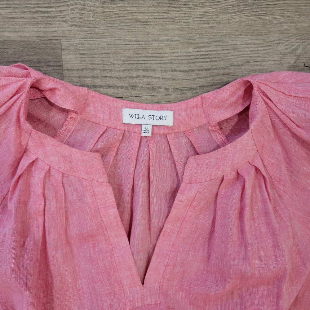 Willa Story Linen Midi Dress Size Small - Picture 12 of 16